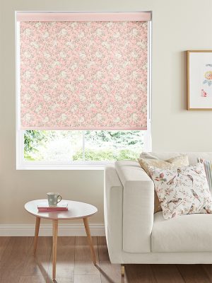 Jumping Bunnies Blush Roller Blind