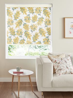 Mimosa Flower Citrine Roller Blind