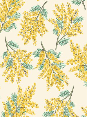 Mimosa Flower Citrine Roller Blind