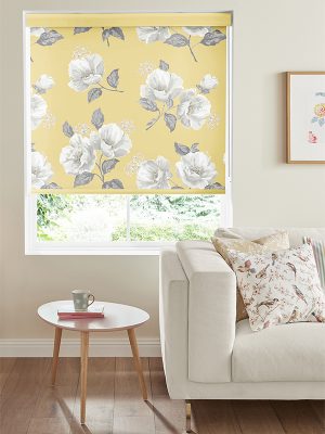 Wild Poppies Citrine Roller Blind