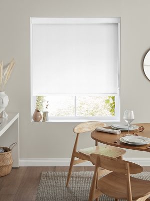 Campbell White Roller Blind
