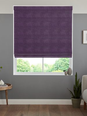 Cassandra Aubergine Roman Blind