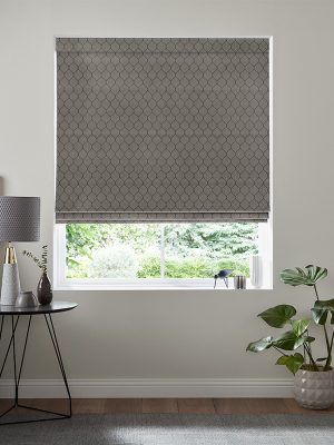 Celeste Graphite Roman Blind