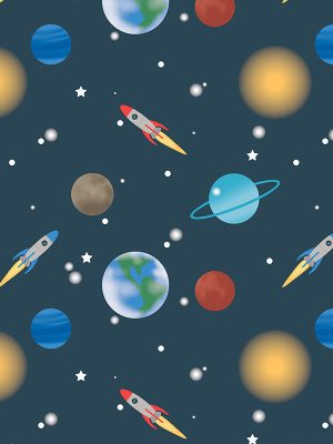 Into Space Multi Curtain