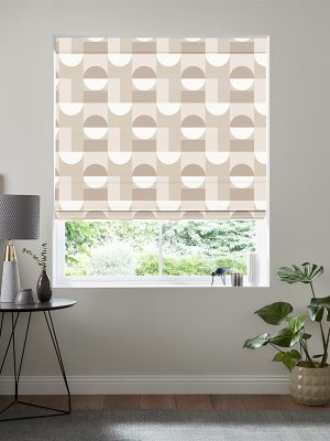Oblique Taupe Roman Blind