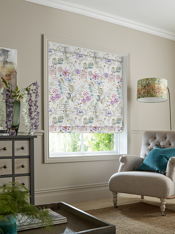 Edenmuir Raspberry Roman Blind Edenmuir Raspberry Roman Blind