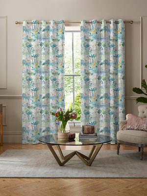 Jungle Fun Aqua Curtain Jungle Fun Aqua Curtain
