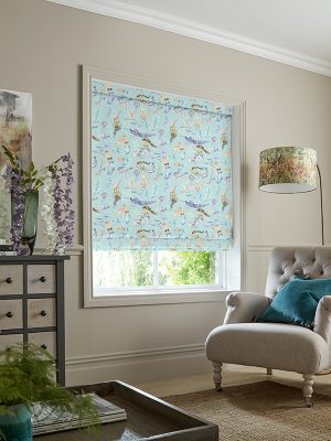 Mermaids Party Aqua Roman Blind
