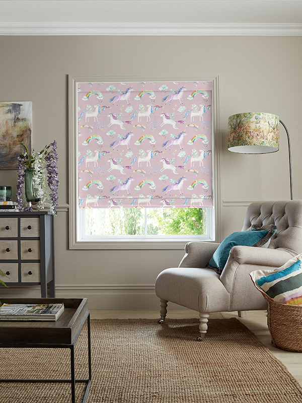 Unicorn Dance Blossom Roman Blind Unicorn Dance Blossom Roman Blind