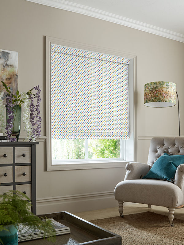 Dotty Primary Roman Blind Dotty Primary Roman Blind