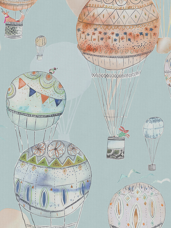 Up and Away Cloud Roman Blind Up and Away Cloud Roman Blind