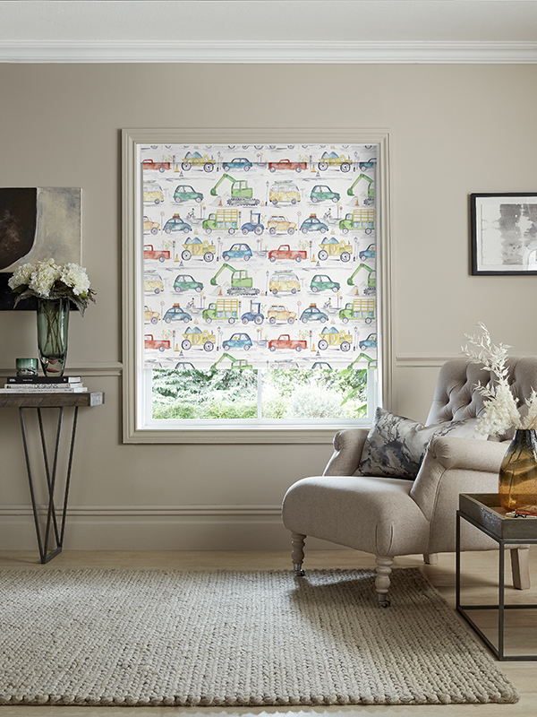 Traffic Jam Primary Roller Blind Traffic Jam Primary Roller Blind