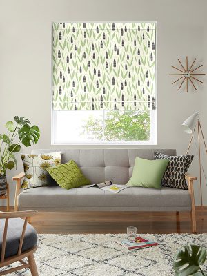 Snow Drops Forest Shade Roman Blind