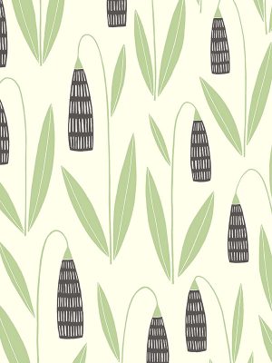 Snow Drops Forest Shade Roman Blind