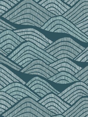 Frontier Blue Green Roman Blind