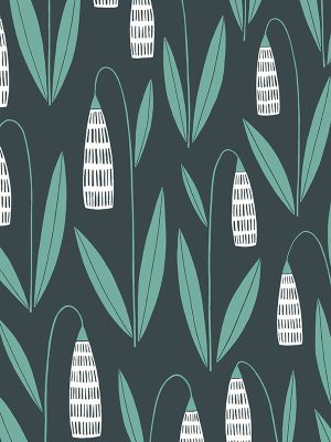 Snow Drops Night Flower Roller blind
