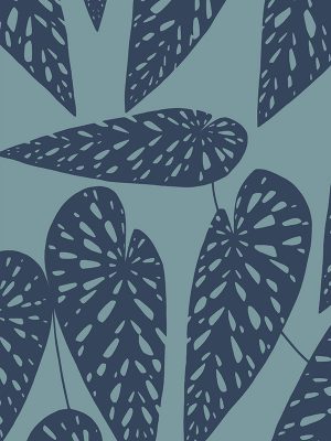 Tropics Blue Leaf Roller blind