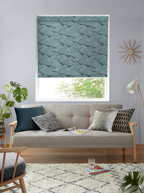 Frontier Blue Green Roller blind Frontier Blue Green Roller blind
