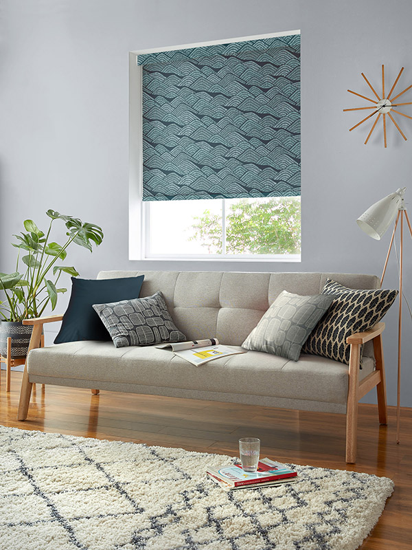 Frontier Blue Green Roller blind Frontier Blue Green Roller blind