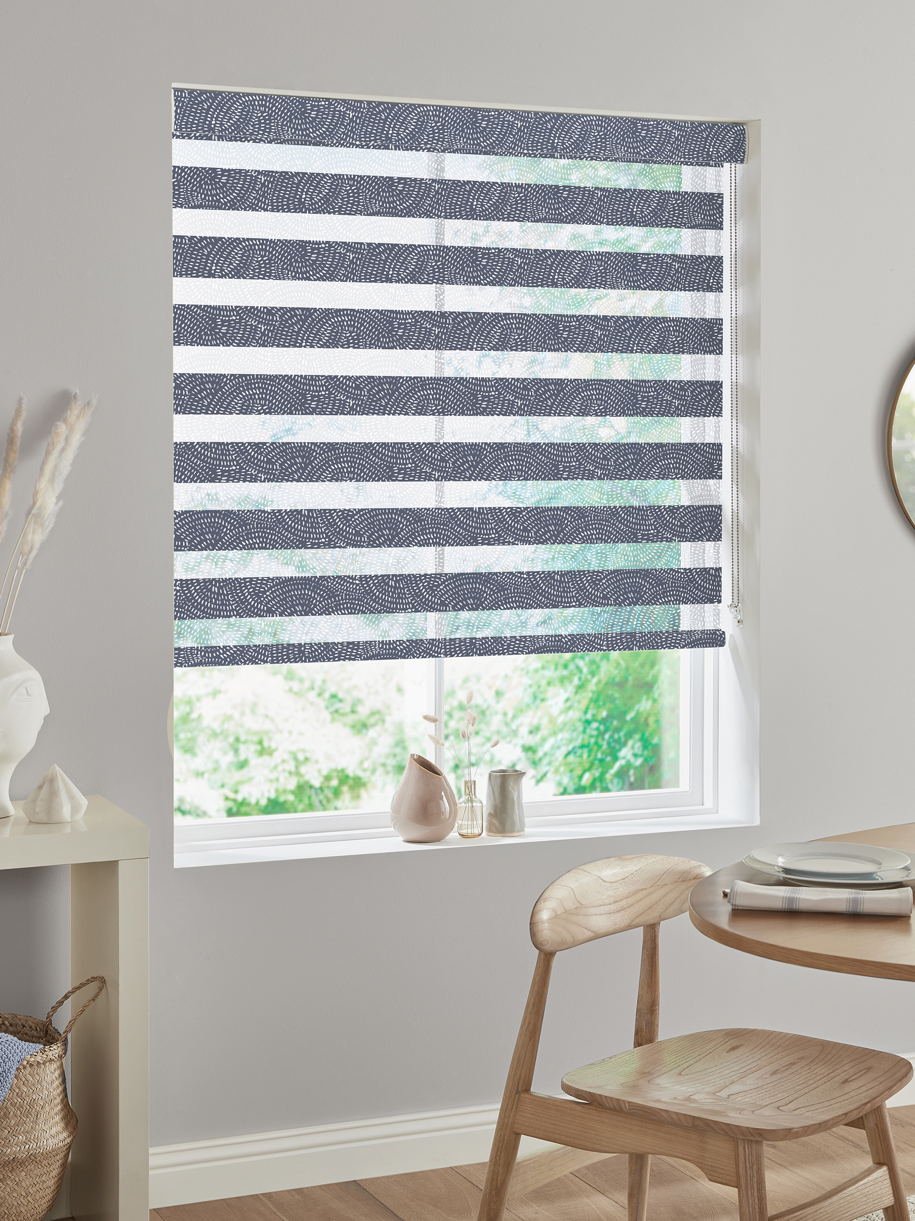 Cora Navy Fifty50 Blinds Cora Navy Fifty50 Blinds