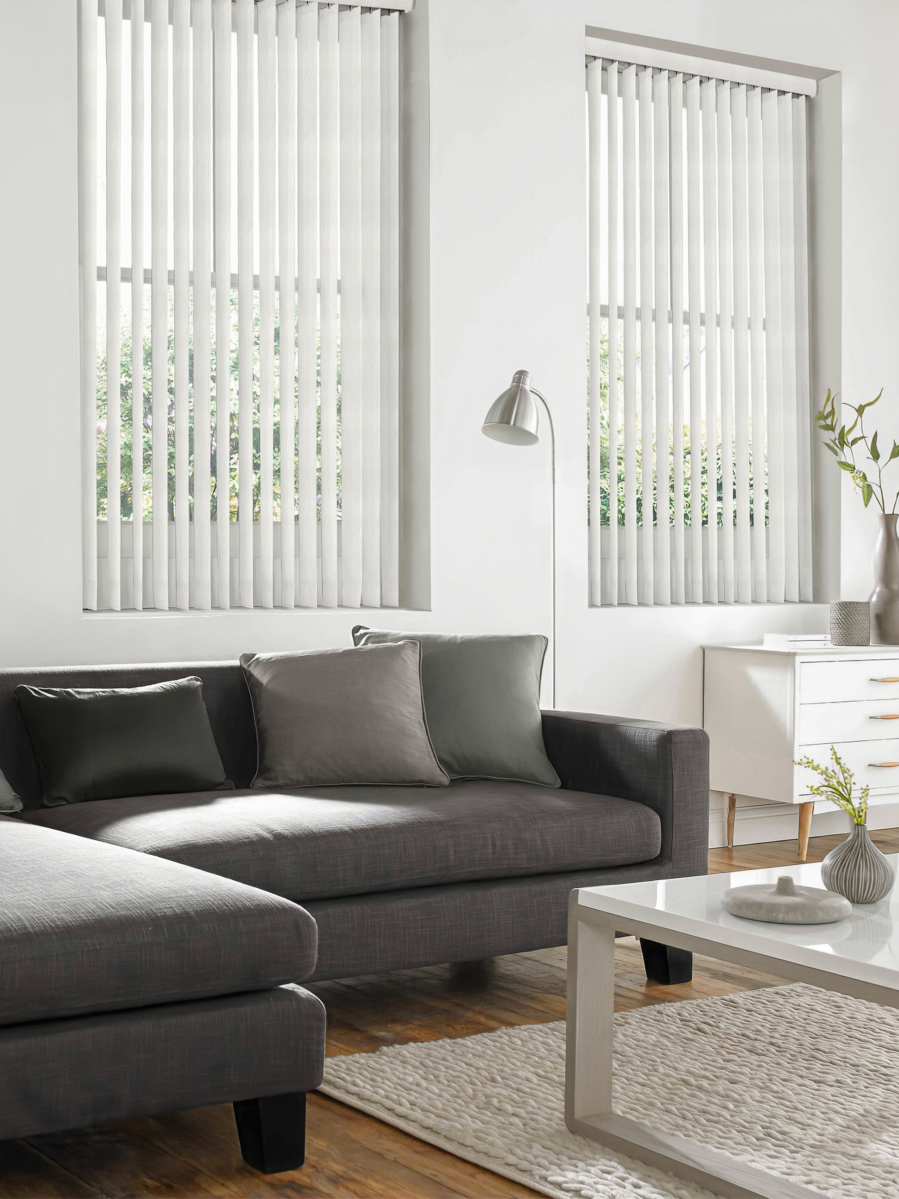 Aubrie White Vertical Blind Aubrie White Vertical Blind