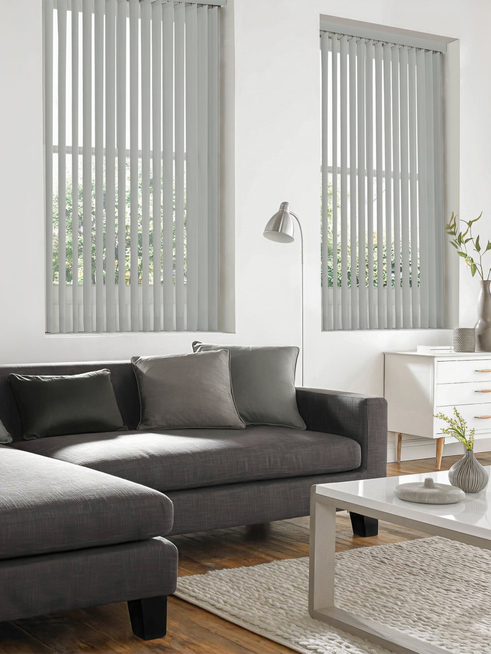 Lewis Light Grey Vertical Blind