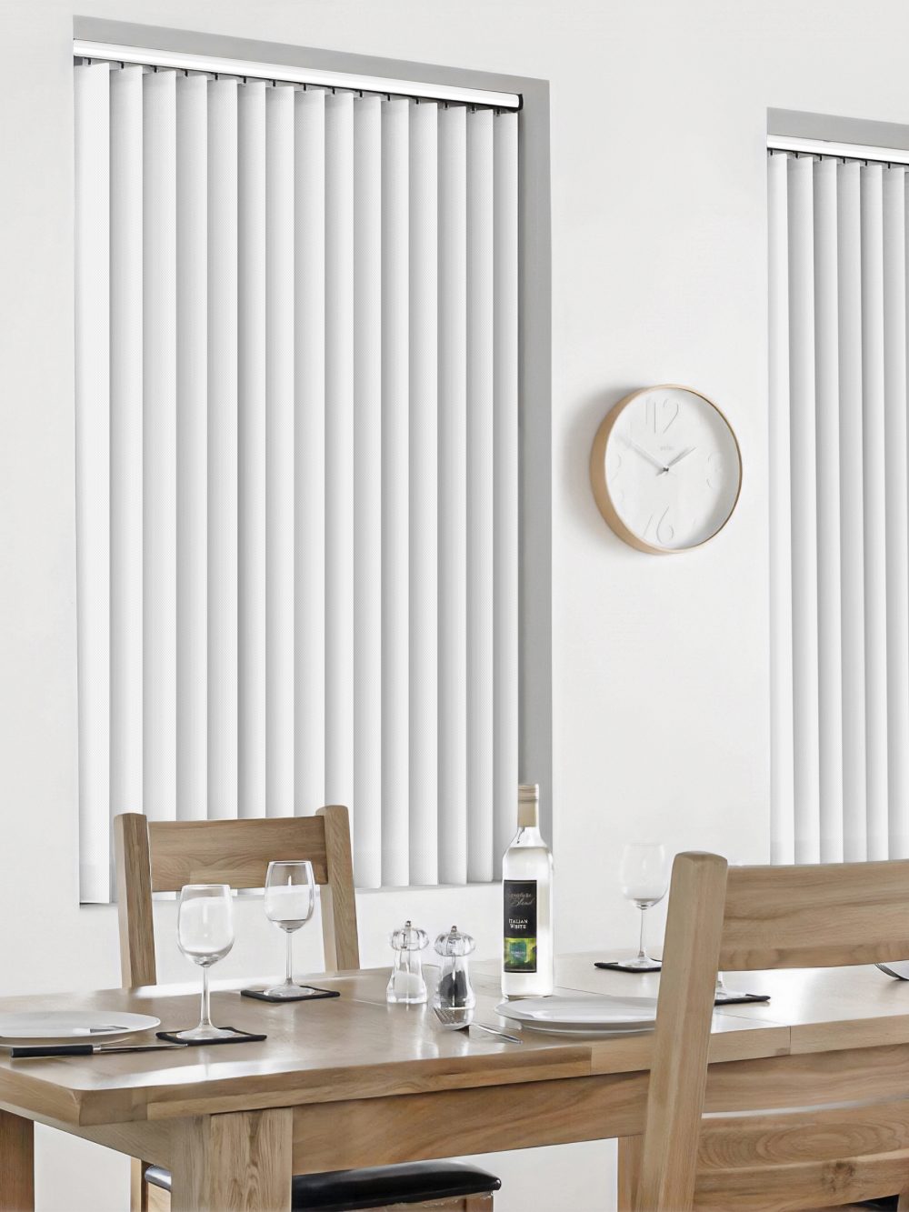 Astin 5%  White Vertical Blind