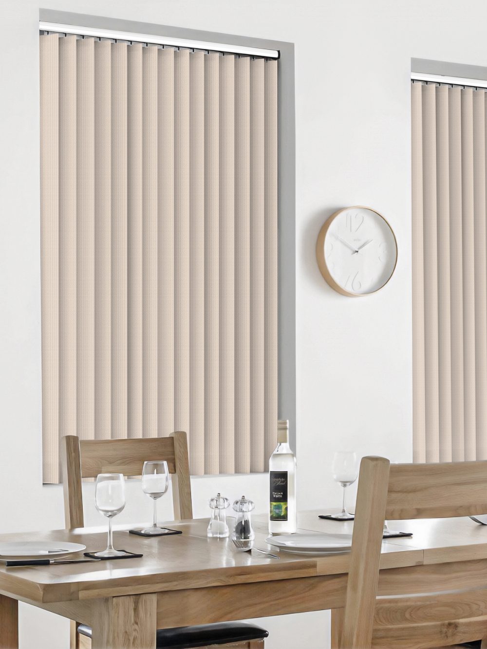 Astin 5%  Ivory Vertical Blind