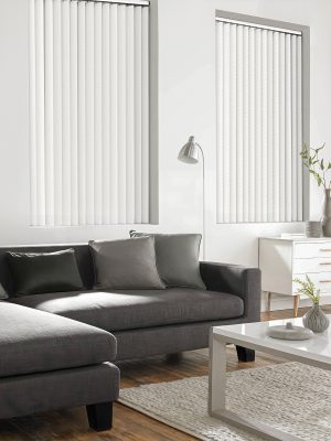 Astin Texture 5% White Vertical Blind