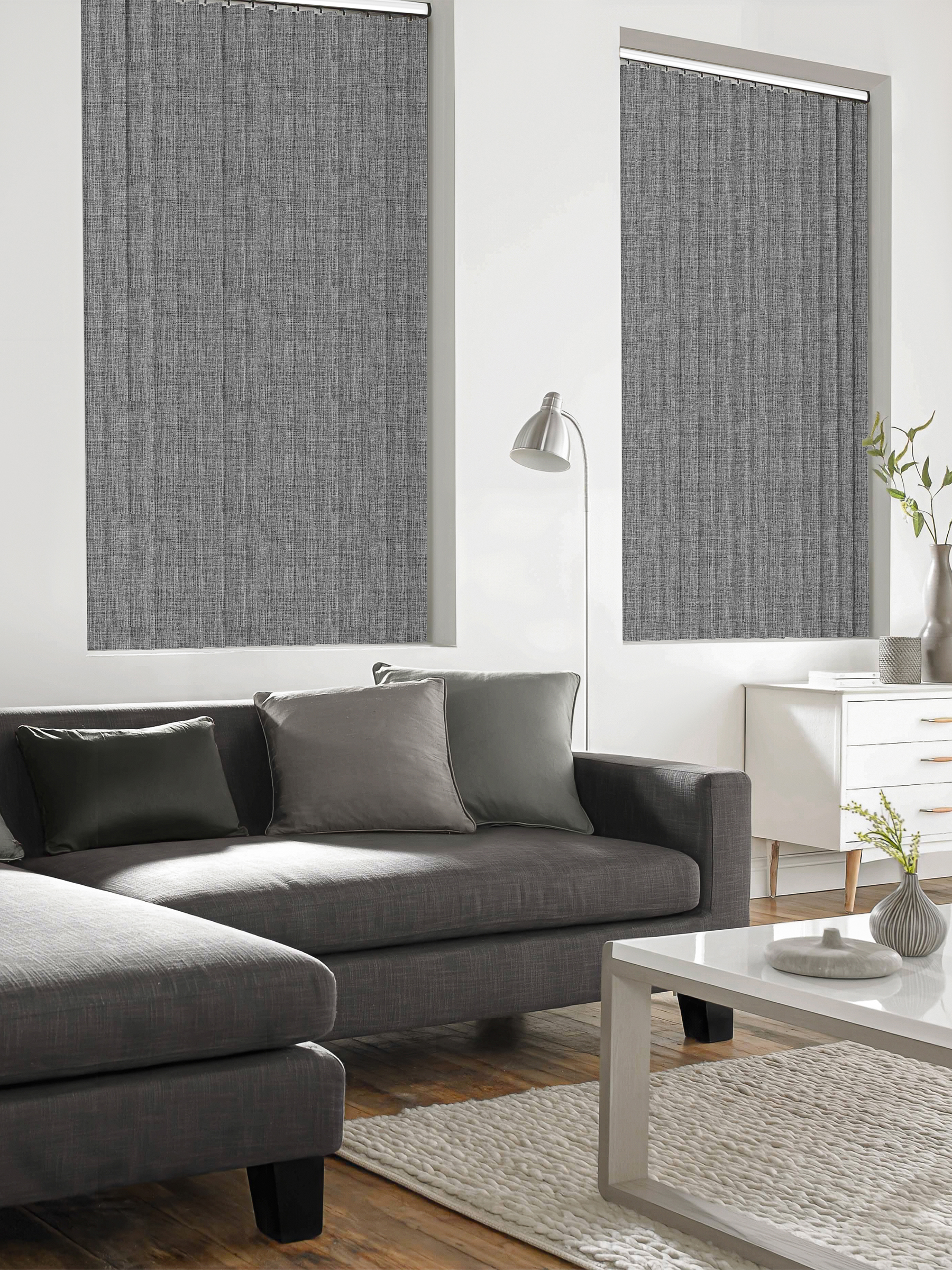 Astin Texture 5% Charcoal Vertical Blind Astin Texture 5% Charcoal Vertical Blind