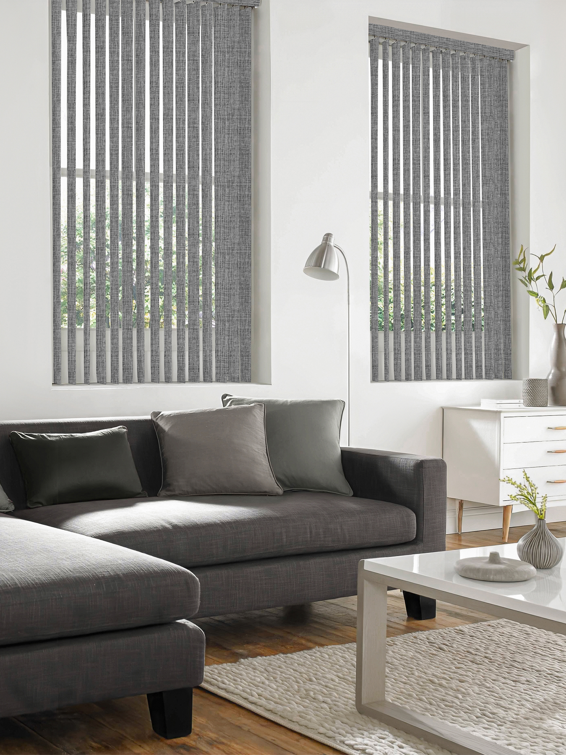 Astin Texture 5% Charcoal Vertical Blind Astin Texture 5% Charcoal Vertical Blind