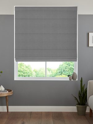 Hal Charcoal Roman Blind