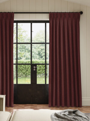 Lou Cranberry Curtain