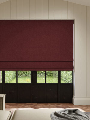 Lou Cranberry Roman Blind
