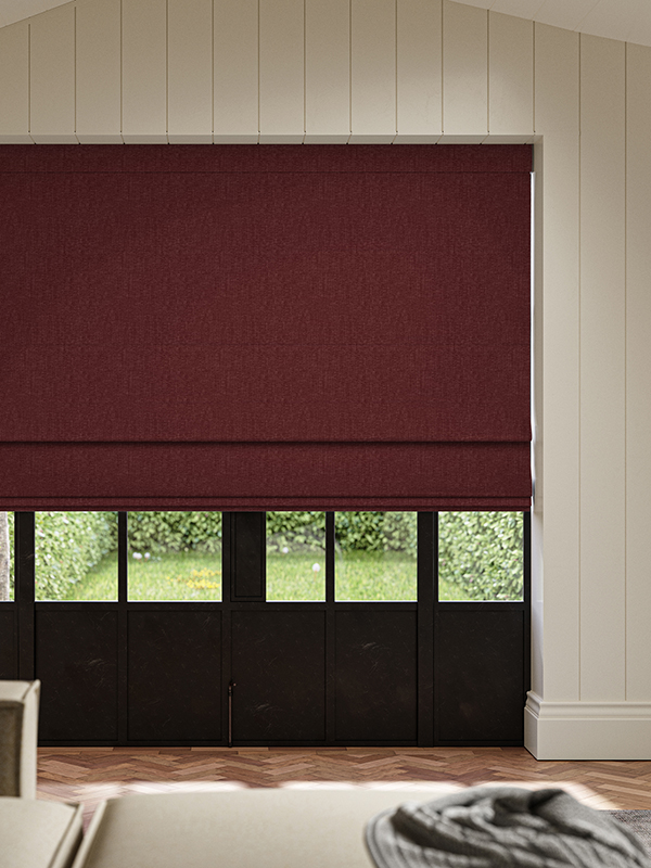 Lou Cranberry Roman Blind Lou Cranberry Roman Blind