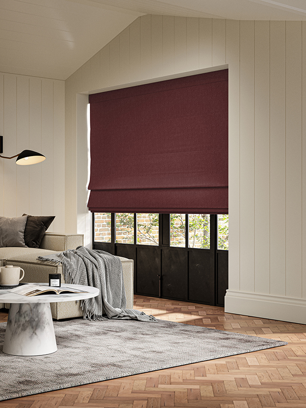 Lou Cranberry Roman Blind Lou Cranberry Roman Blind