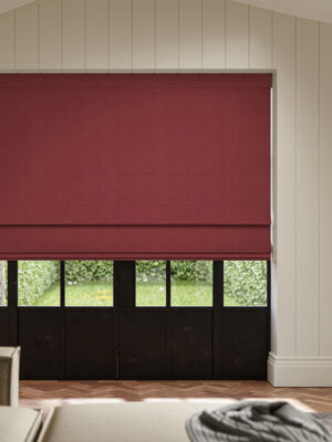 Dusen Cranberry Roman Blind