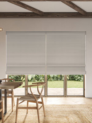 Meryl Graphite Roman Blind