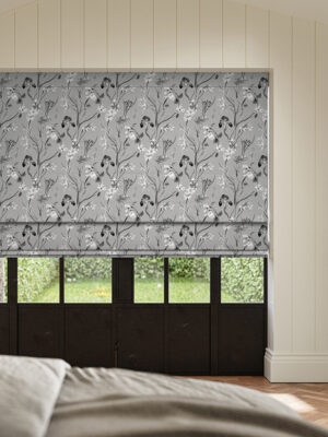 Iris Charcoal Roman Blind