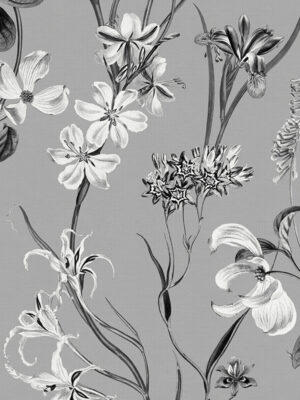 Iris Charcoal Curtain