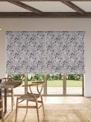 Iris Lavender Roman Blind